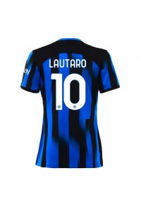 Inter Milan Lautaro Martinez #10 Fotballdrakt Hjemme Klær Dame 2023-24 Korte ermer